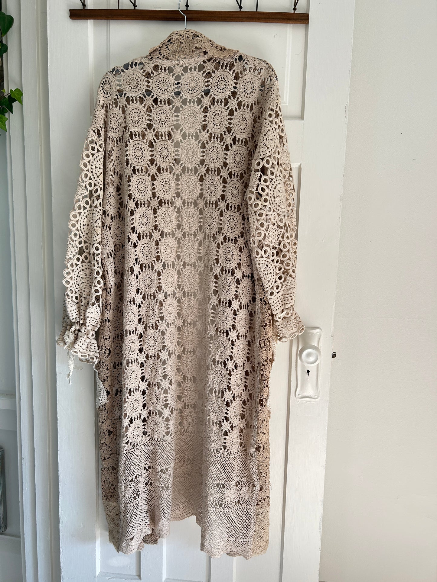 Vivianne Duster Vintage Crochet Size XL/2X #VIVCR5