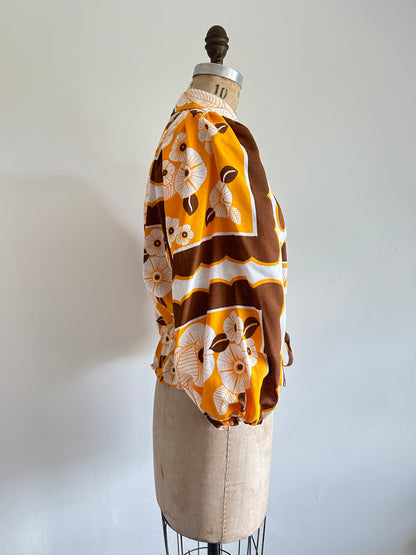 Jorgen Blouse - One of a Kind Upcycled Linen Cotton Buttondown Size XS/S #JORXXS3