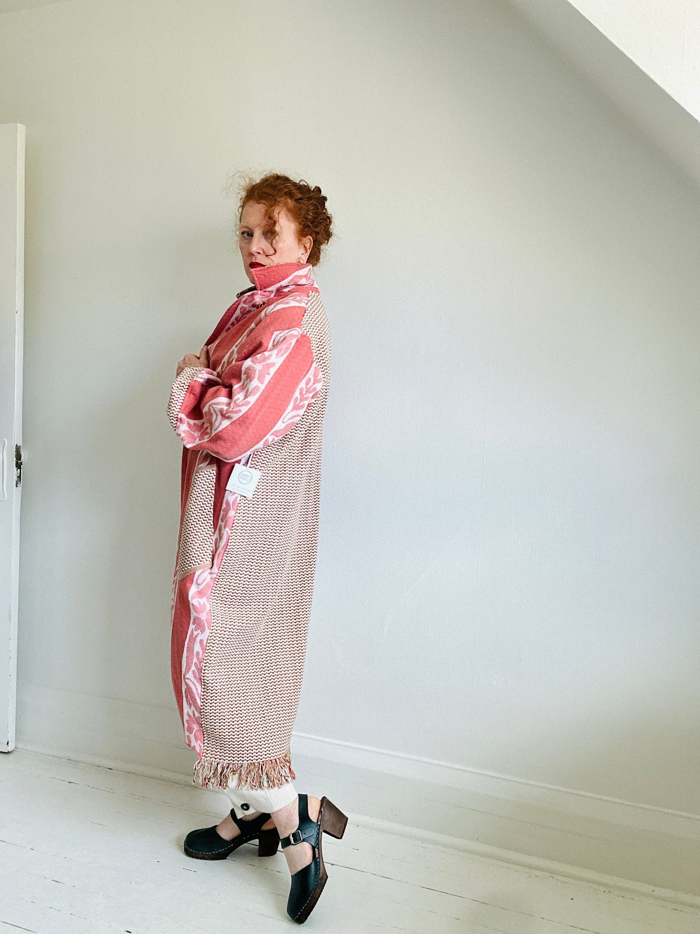 Trench with Vintage Lightweight Blankets Size 2X/3X #TRENCH23X100