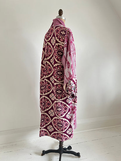 Vivianne Duster with Upcycled Throw Blanket Size XL/2X #CVDTX2X30