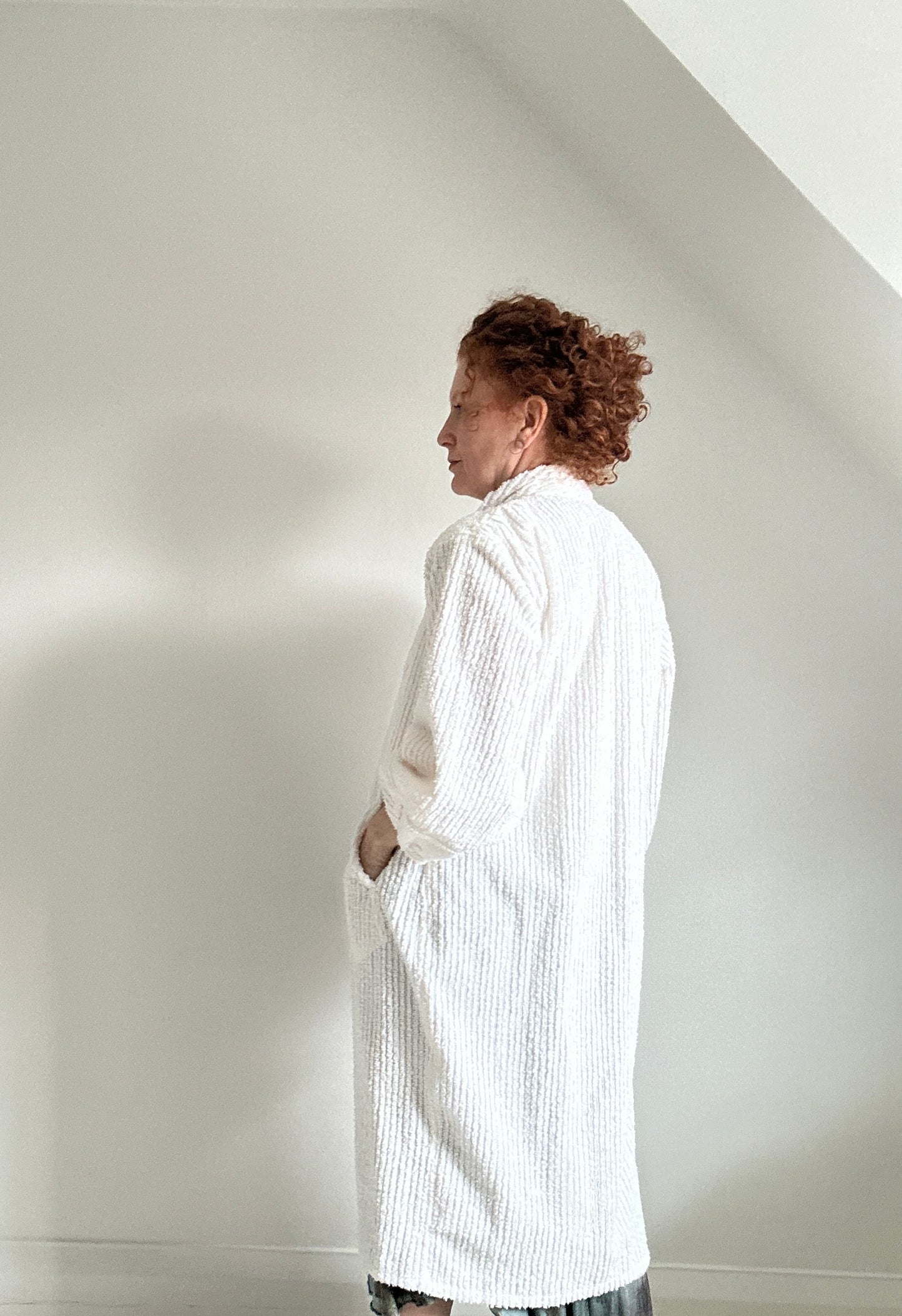 Vivianne Duster with Upcycled Vintage Chenille Size S/M #CVDCHSM109
