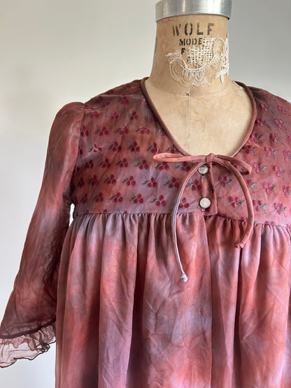 Vintage Hand Dyed Romantic 2 Piece Set Size S #VIN15
