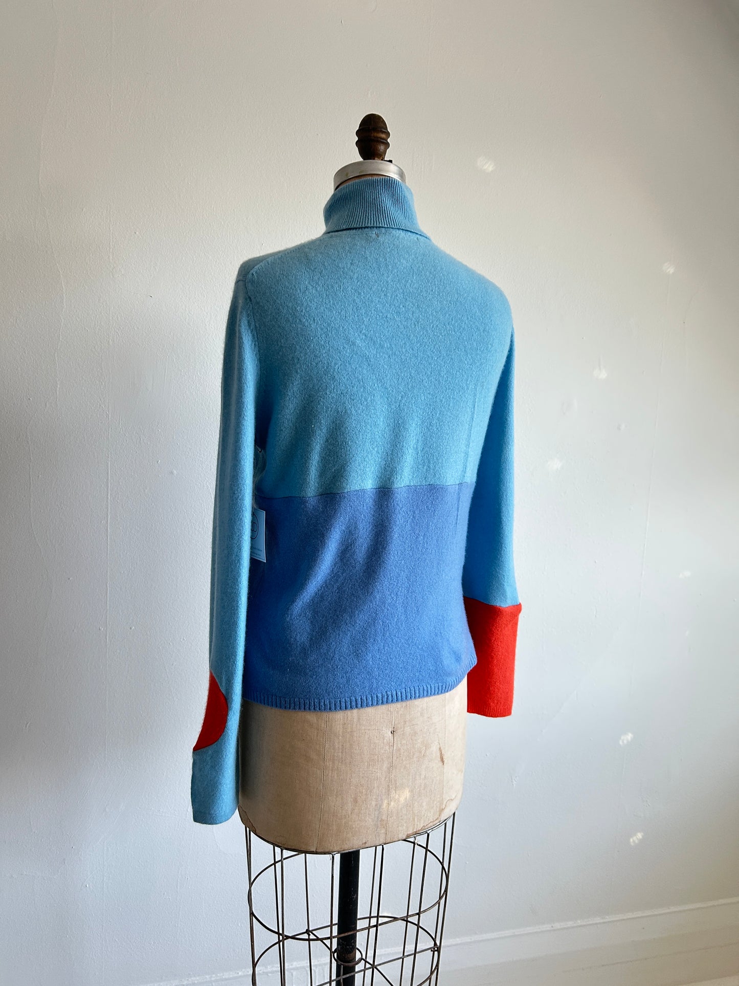 Abstract Art Patched Upcycled Cashmere Sweater M/L #CASML10