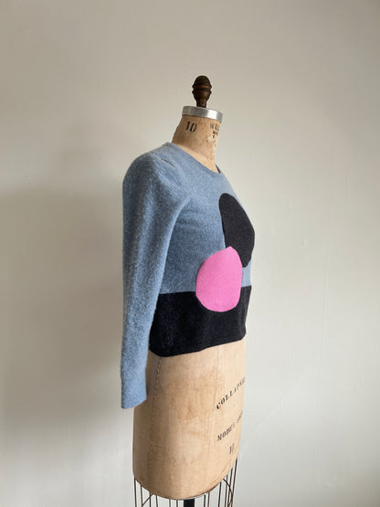Abstract Art Patched Upcycled Cashmere Size XS/S #CASXSS12