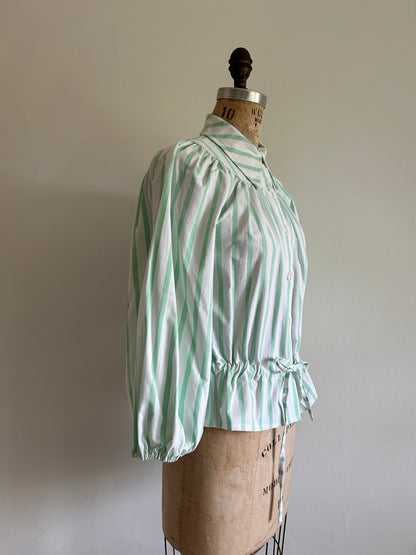 Jorgen Blouse - One of a Kind Upcycled Cotton Buttondown Size XS/S #JORXXS8