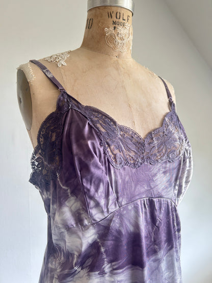 Hand Dyed Vintage Slip Dress Size XL #VIN8