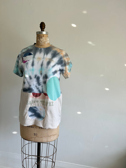 Reworked Preloved Tie Dyed Tshirt - Circle Series Size XS/S #TSHIRT3