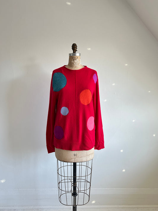 Abstract Art Patched Upcycled Cashmere Sweater XL/2X #CASX2X12