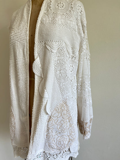 Vivianne Jacket with Vintage Chenille & Crochet Size M/L #VIVCH16