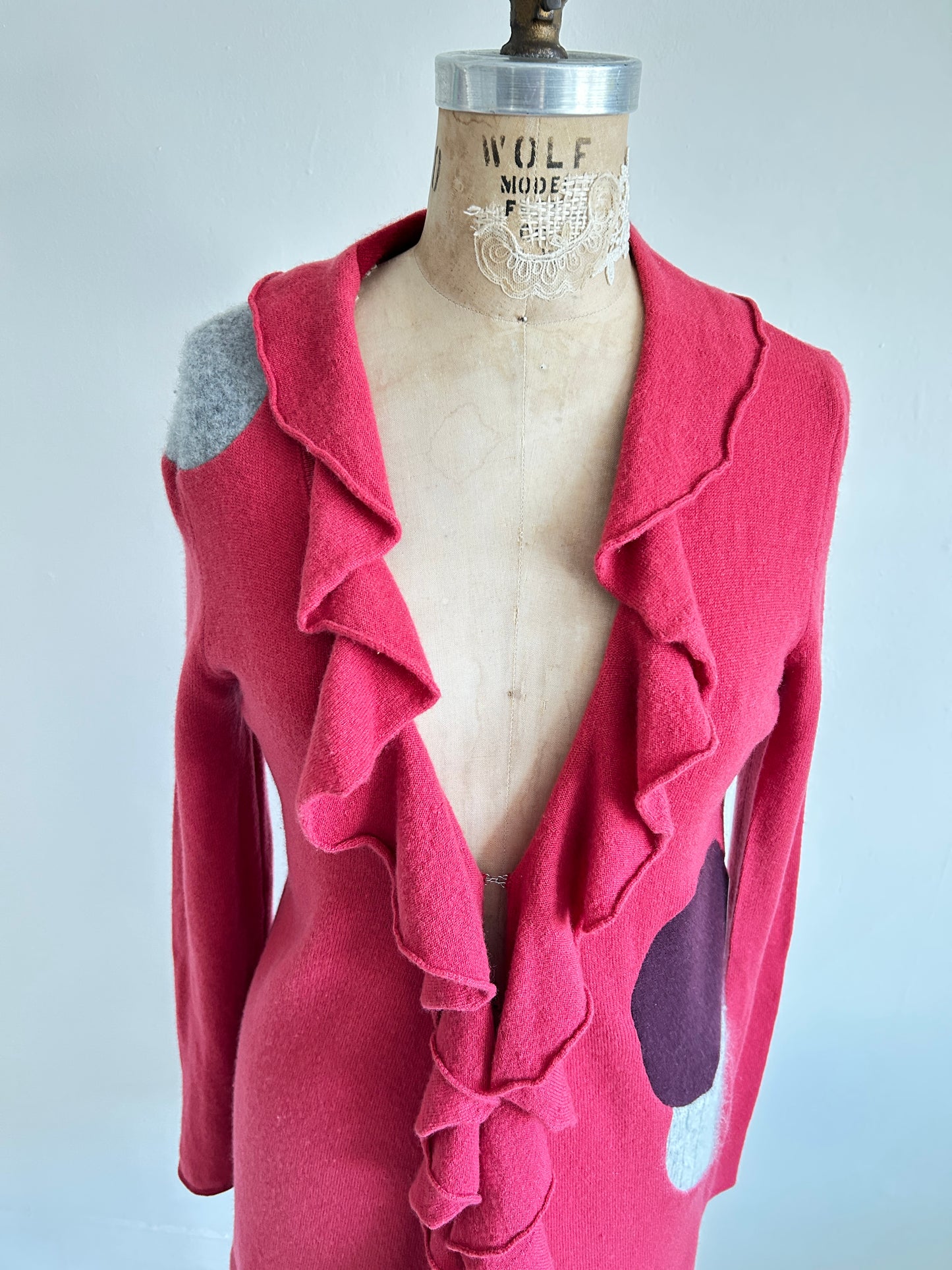 Abstract Art Patched Upcycled Cashmere Size S/M #CASSM17