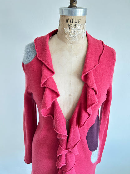 Abstract Art Patched Upcycled Cashmere Size S/M #CASSM17