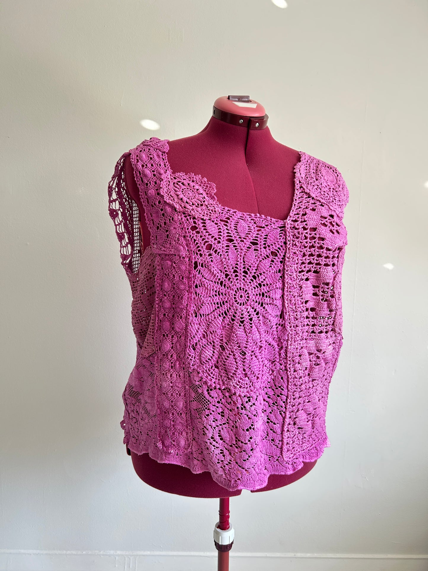 Mia Vintage Cotton Lace Dyed Cami Size XL/2X #MIA3