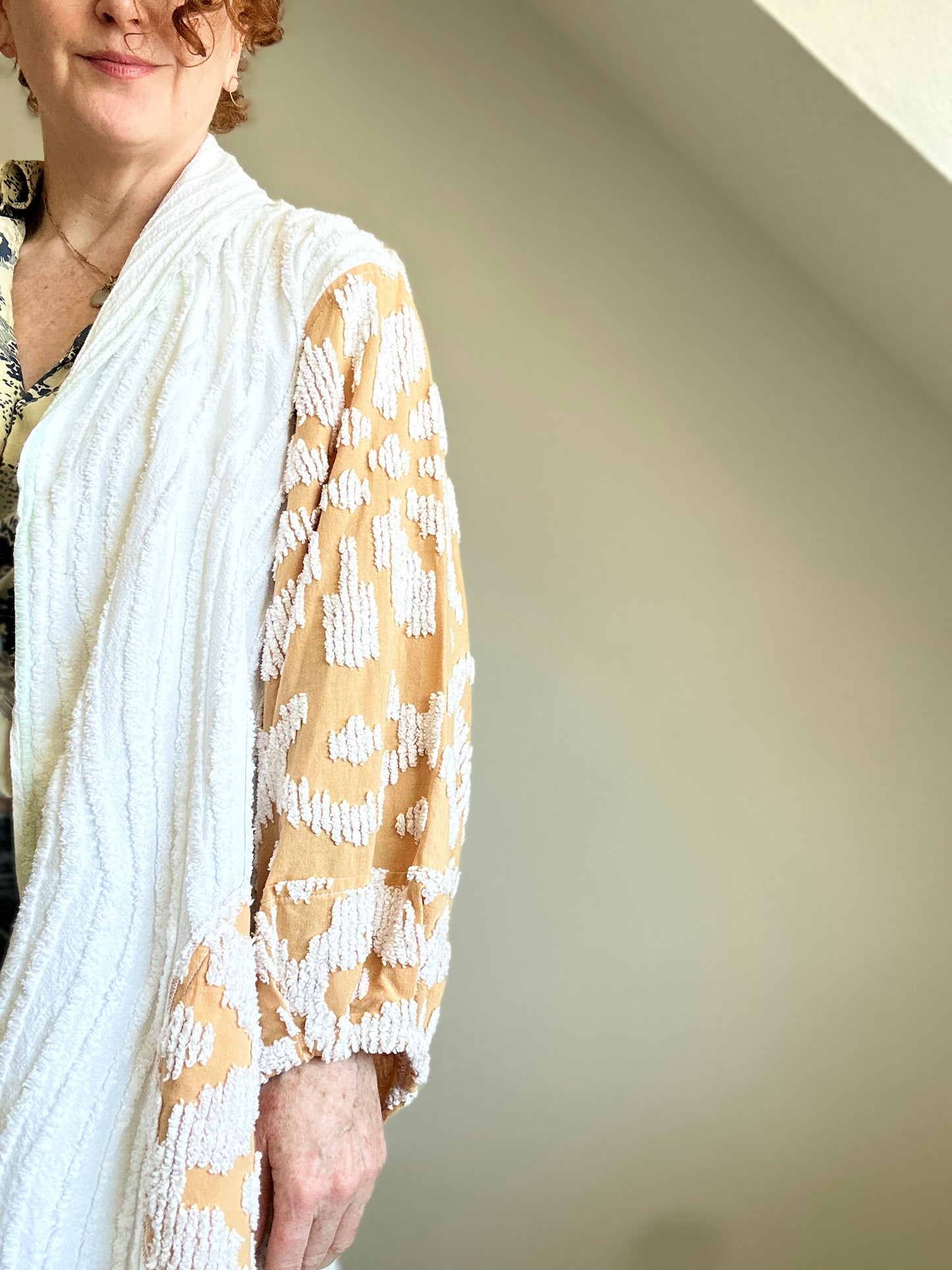 Vivianne Jacket with Upcycled Vintage Chenille Size XL/2X #CVJCHX2X20