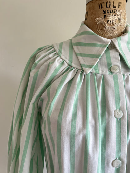 Jorgen Blouse - One of a Kind Upcycled Cotton Buttondown Size XS/S #JORXXS8