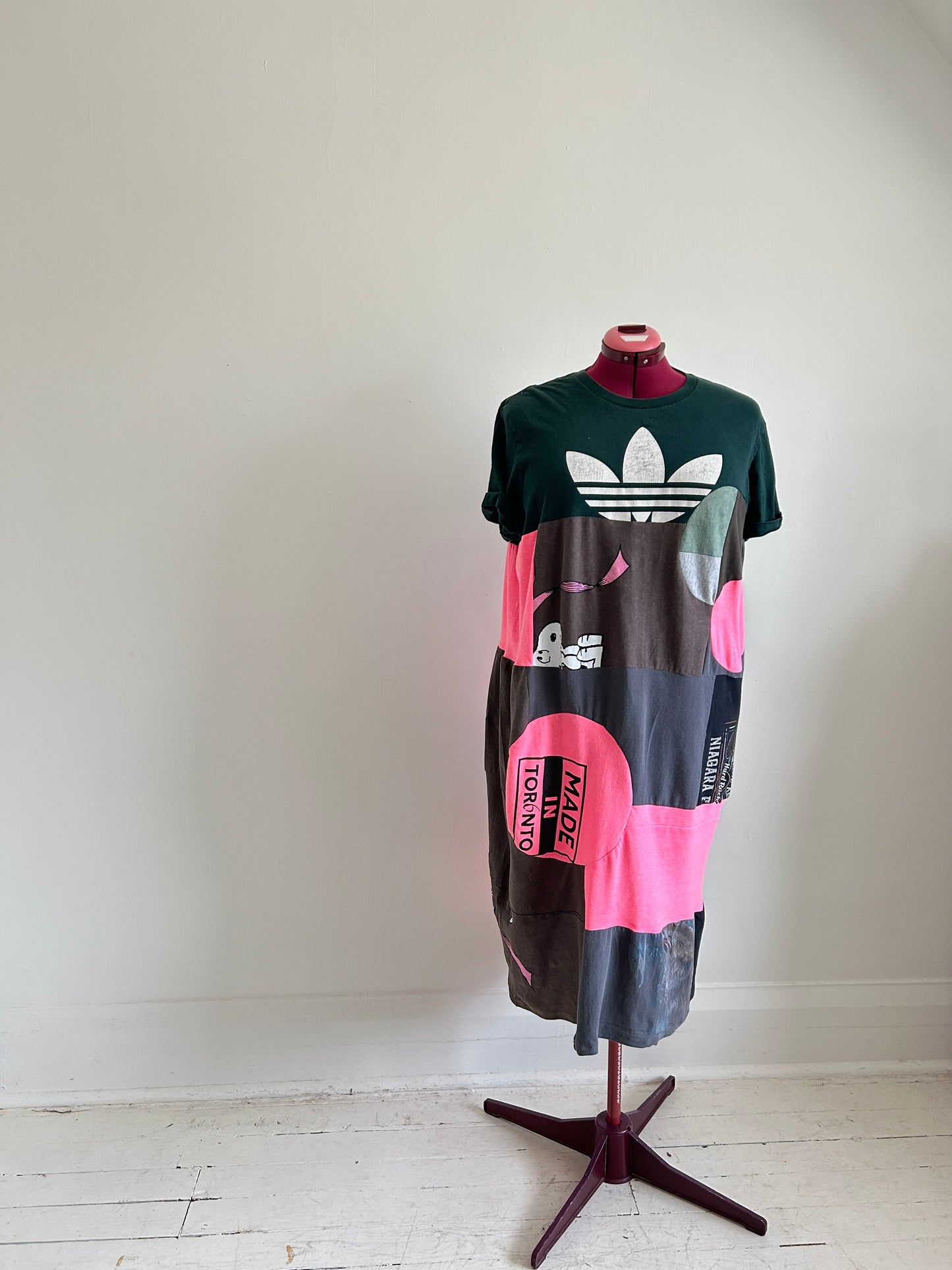 Vintage & Upcycled Tshirt Dress Size XL/2X #TDRESS6