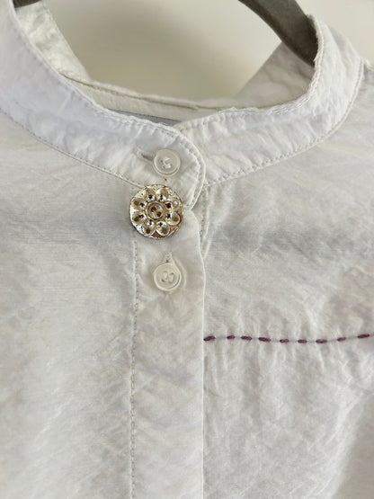 Reworked “Tuxedo Workwear” Buttondown Shirt with Handstitching M/L #TBML5