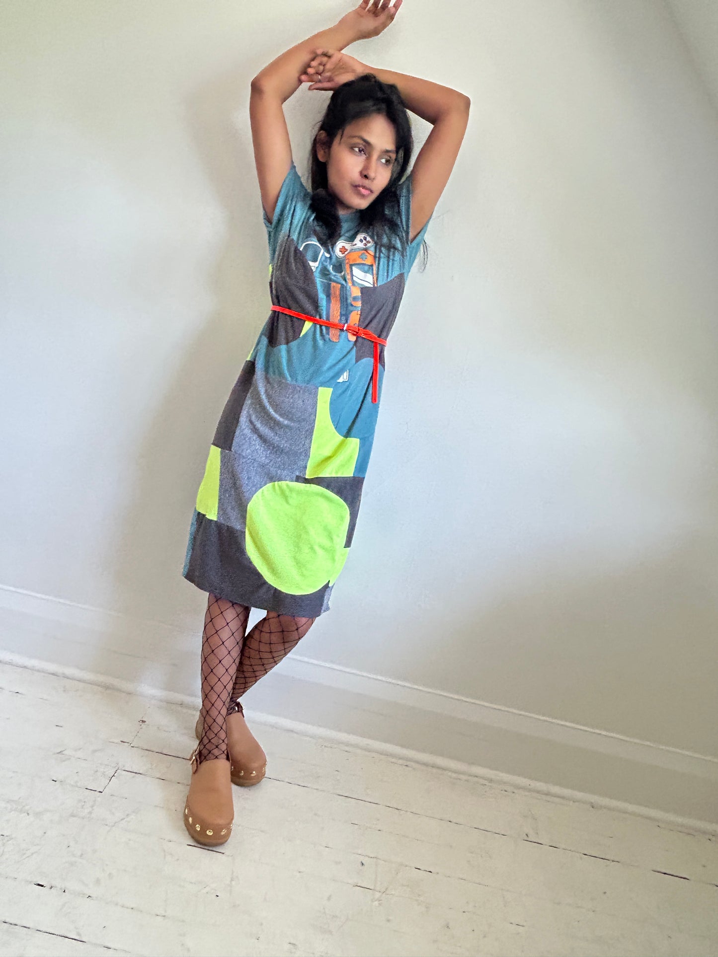 Vintage & Upcycled Tshirt Dress Size S/M #TDRESS5