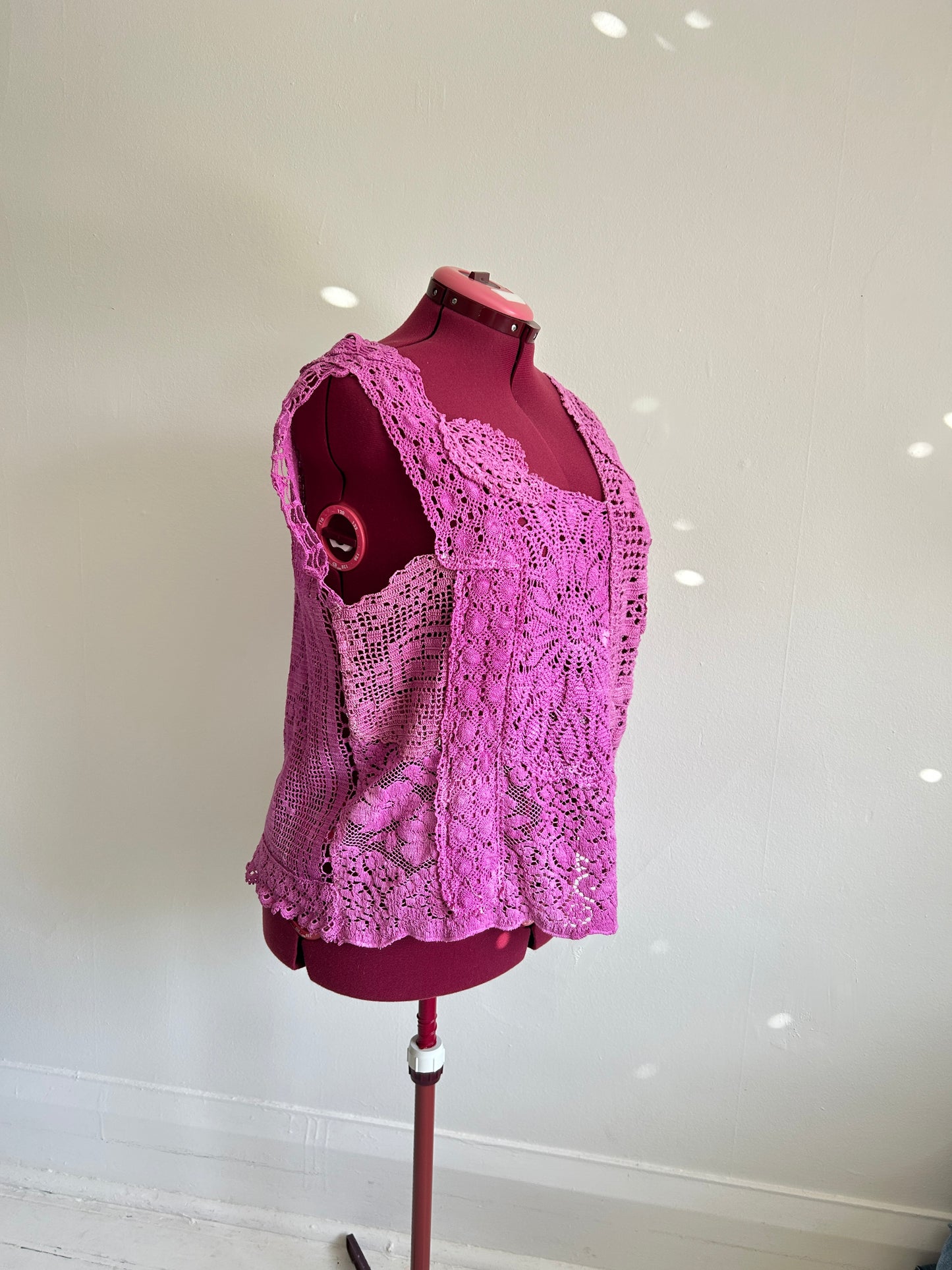 Mia Vintage Cotton Lace Dyed Cami Size XL/2X #MIA3