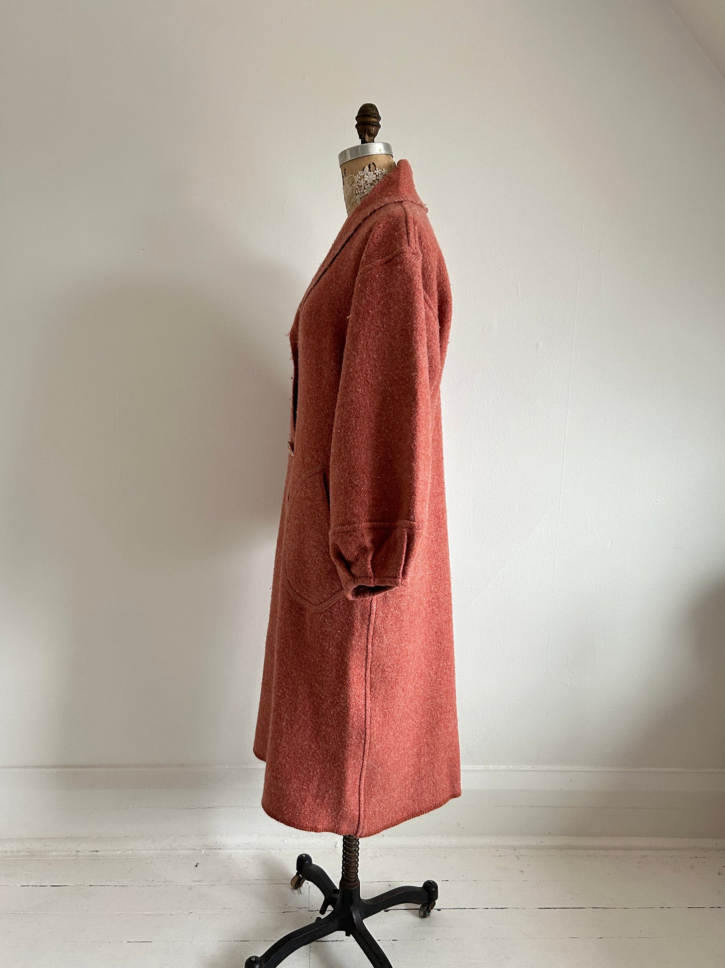 Vivianne Duster with Upcycled Vintage Kenwood Wool Blanket Size S/M #CVDWSM59