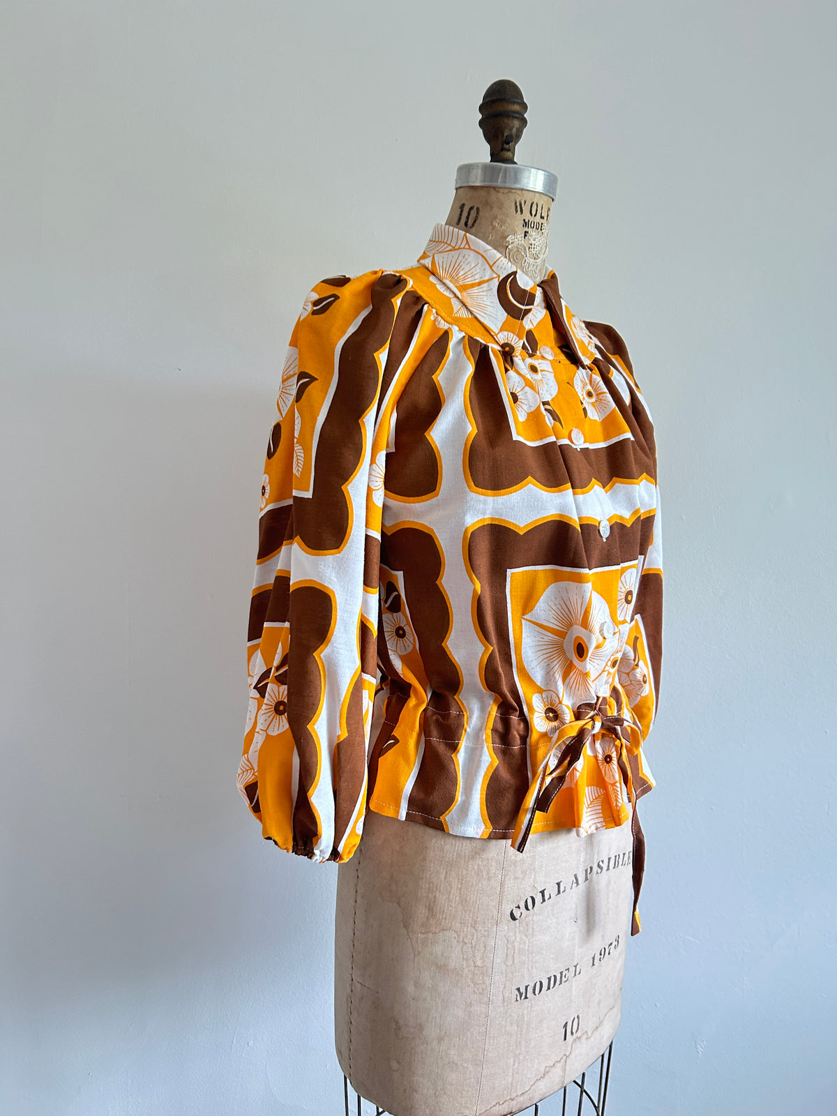Jorgen Blouse - One of a Kind Upcycled Linen Cotton Buttondown Size XS/S #JORXXS3