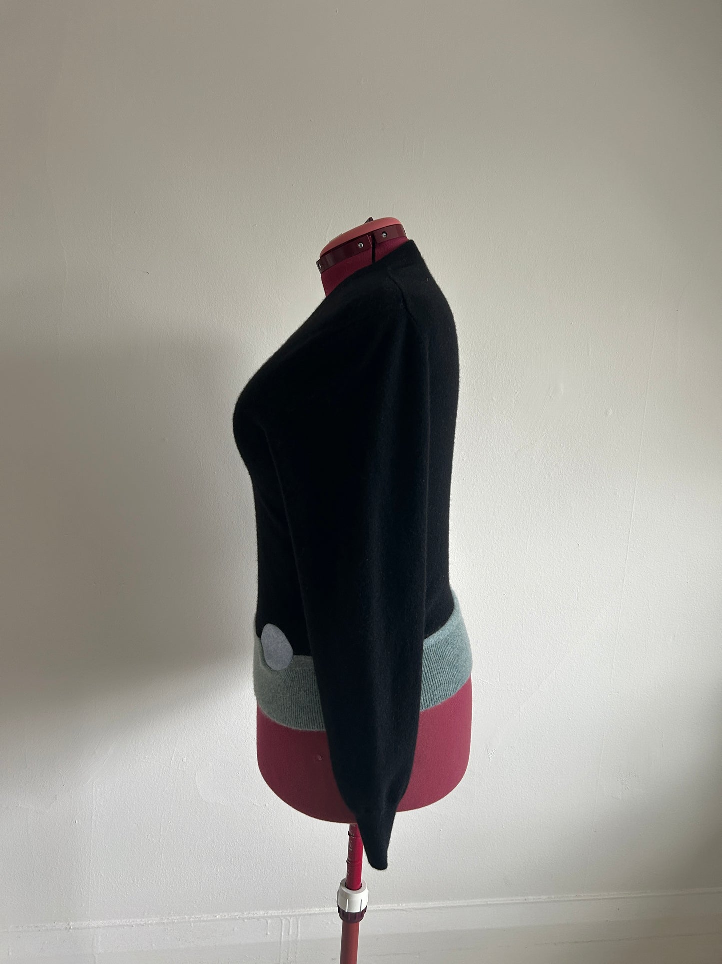 Abstract Art Patched Upcycled Cashmere Sweater L/XL #CASLXL30