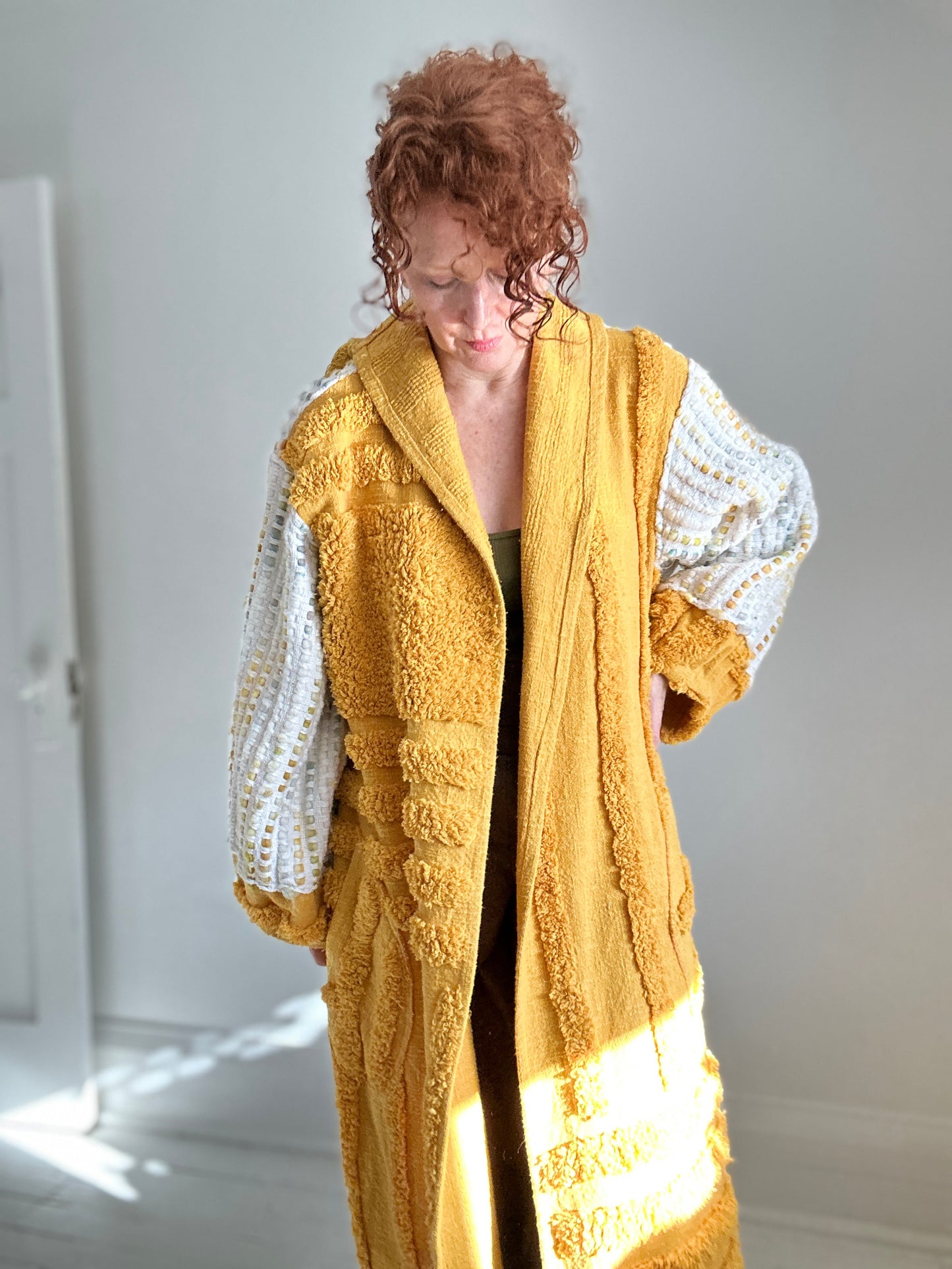 Vivianne Duster with Upcycled Chenille & Throw Blanket Size XL/2X #CVDCHX2X101