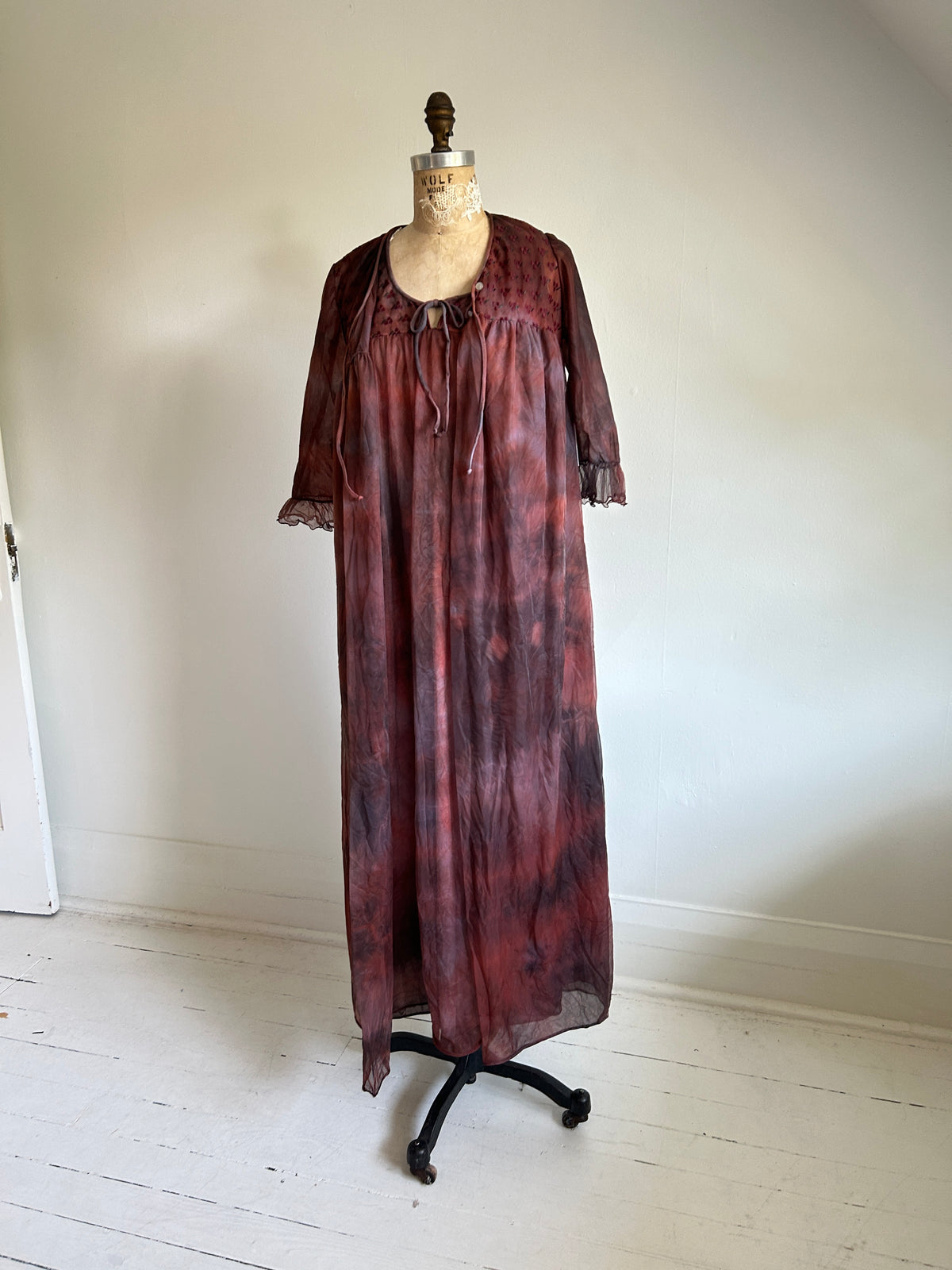 Vintage Hand Dyed Romantic 2 Piece Set Size S #VIN15
