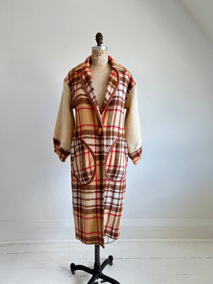 Trench with Vintage Wool Blankets Size XS/S #CTDWXSS3