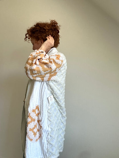 Vivianne Jacket with Upcycled Vintage Chenille Size XL/2X #CVJCHX2X20