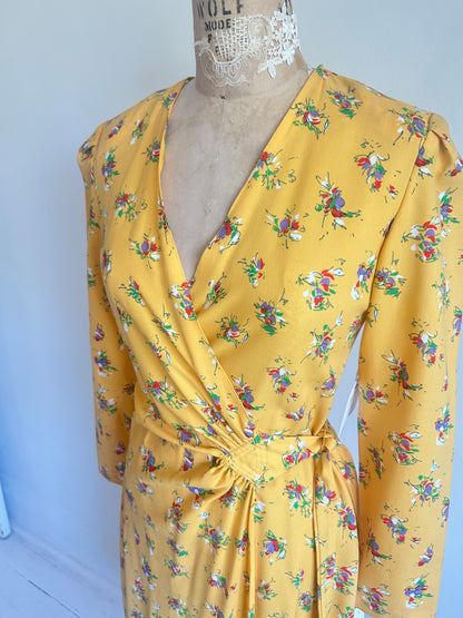 Vintage 80s Wrap Dress Size XS/S #VIN23