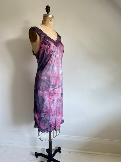 Hand Dyed Vintage Slip Dress Size L #VIN10