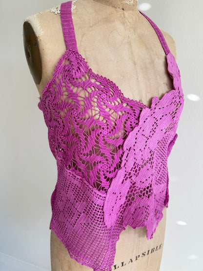 Mia Vintage Cotton Lace Dyed Cami Size XS/S #MIA1