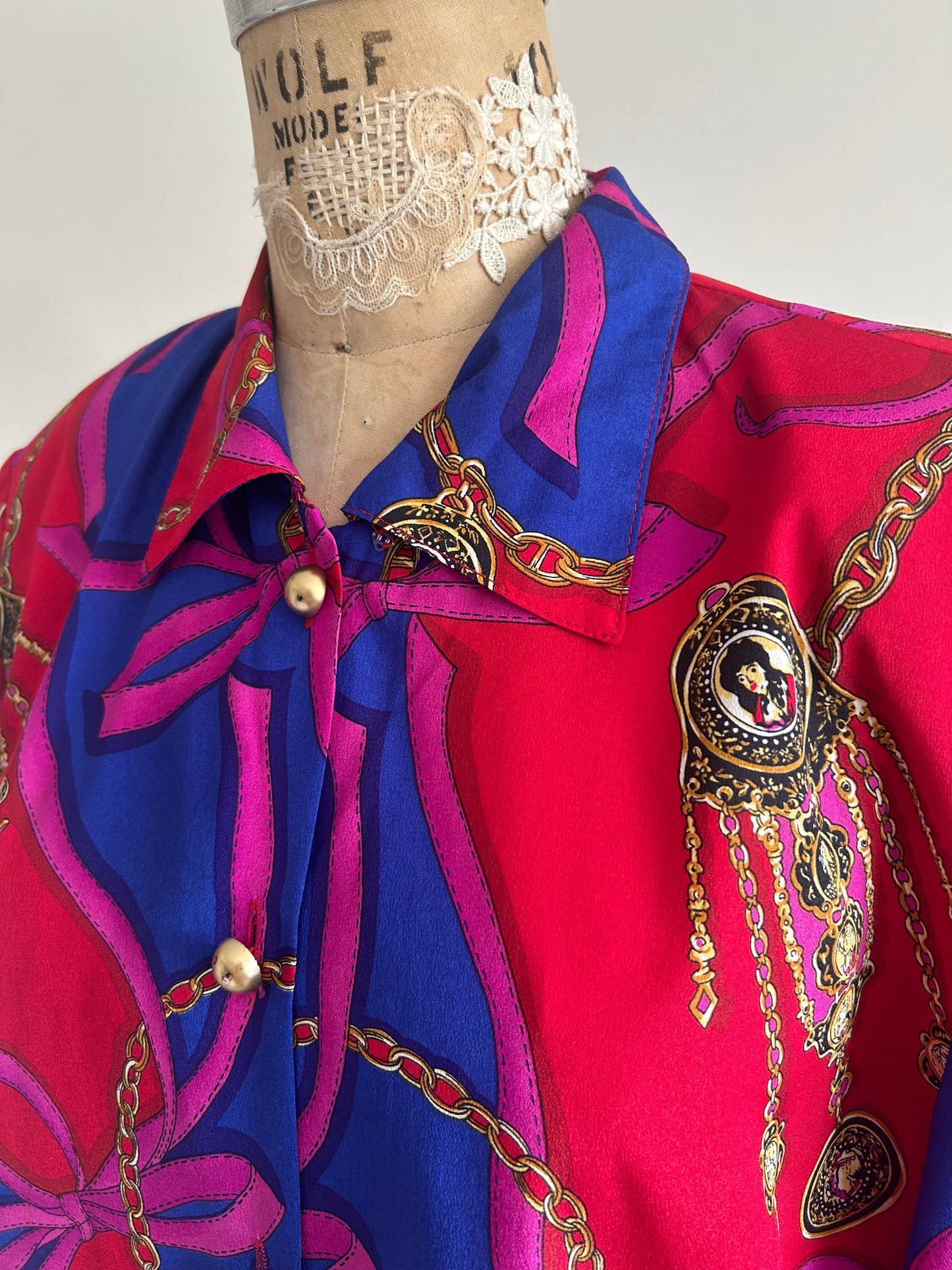 Vintage Braemar by Jeremy Scott Blouse Size L/XL #VIN11