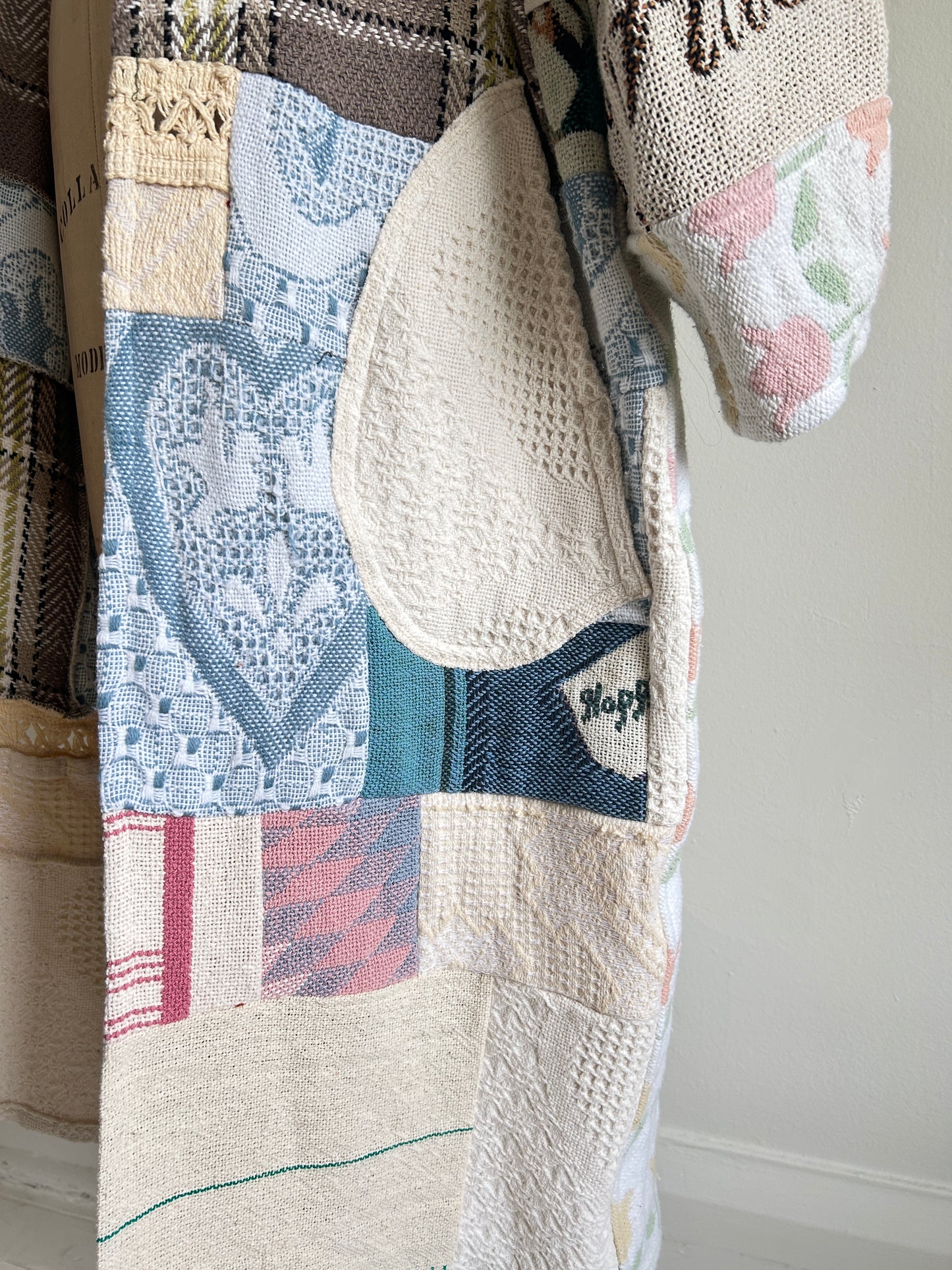 Vivianne Jacket with Upcycled Woven Throw Patchworked Size M/L #VIVT4