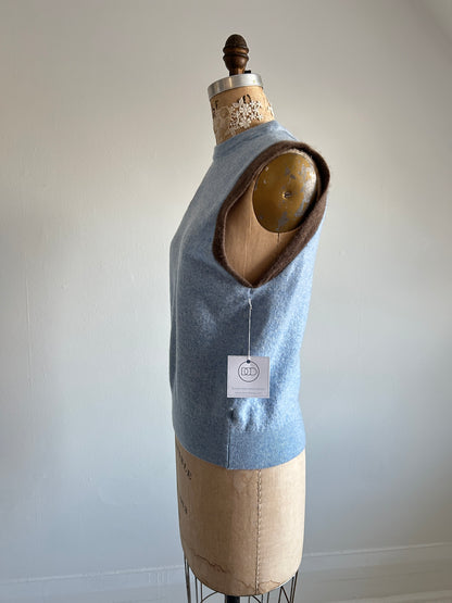 Abstract Art Patched Upcycled Cashmere Vest Size S/M #CAVSM20