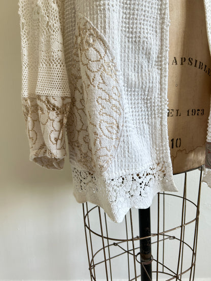 Vivianne Jacket with Vintage Chenille & Crochet Size M/L #VIVCH16