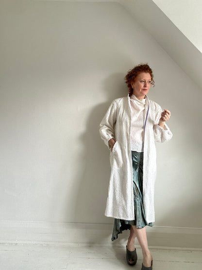 Vivianne Duster with Upcycled Vintage Chenille Size S/M #CVDCHSM109