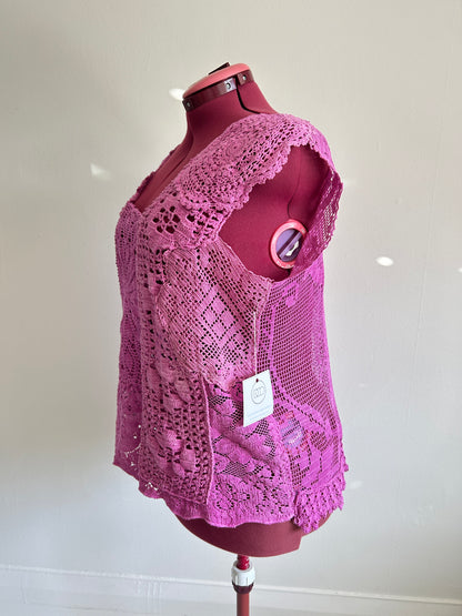 Mia Vintage Cotton Lace Dyed Cami Size XL/2X #MIA3