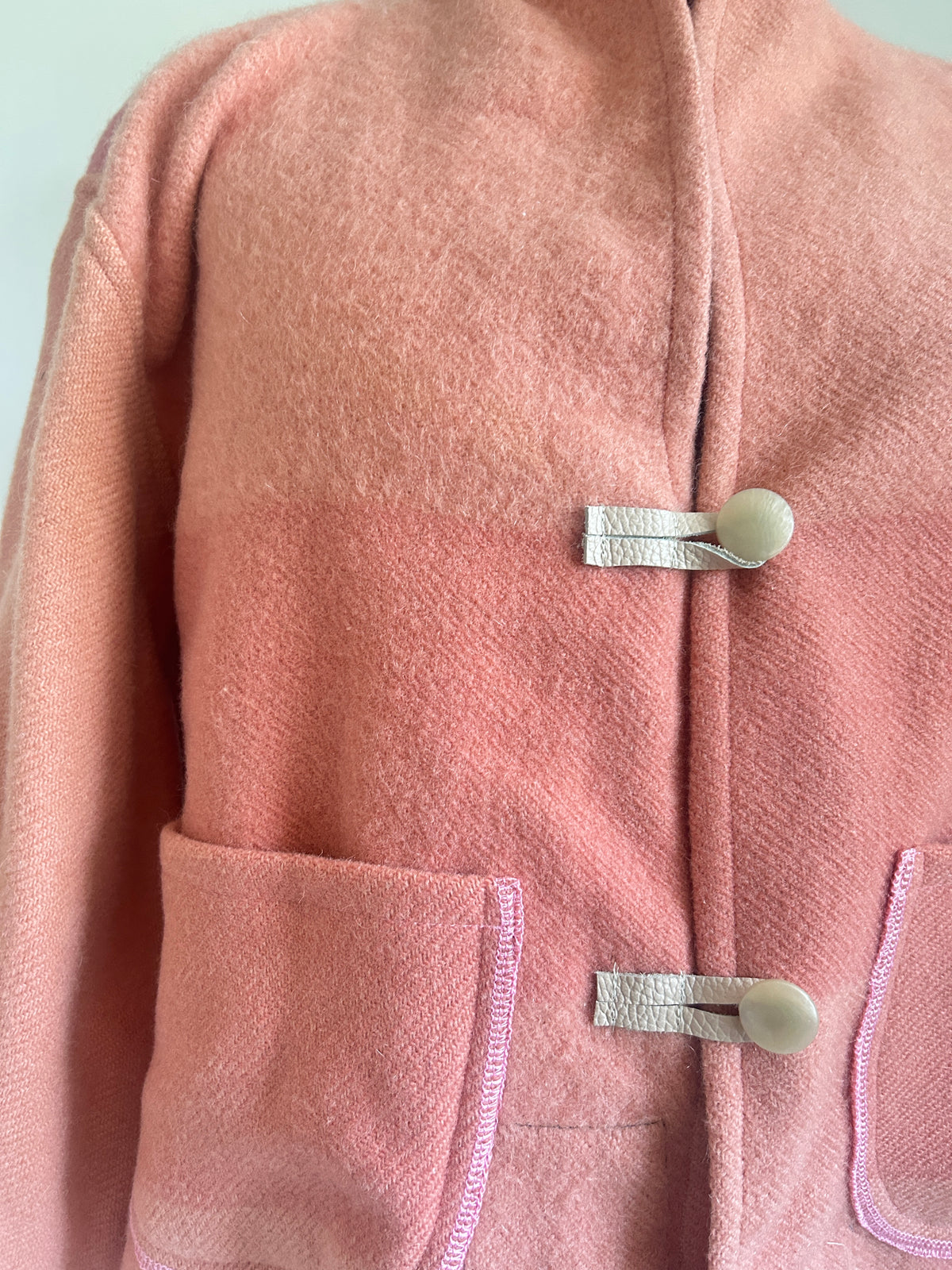 Vivianne Cropped Jacket with Upcycled Vintage Trapperpoint Wool Blanket Size 2X/3X #CVCW23X11