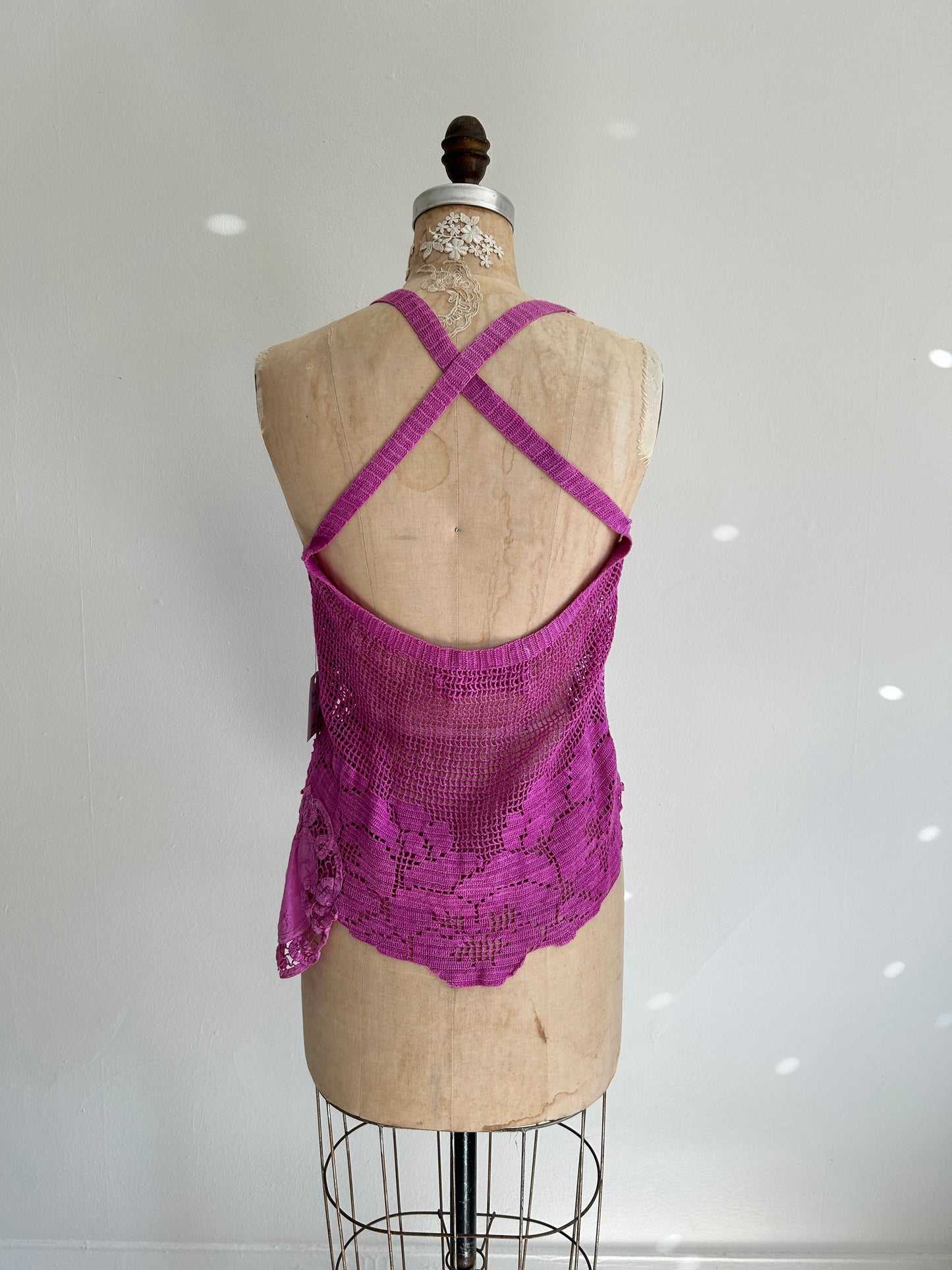 Mia Vintage Cotton Lace Dyed Cami Size XS/S #MIA1