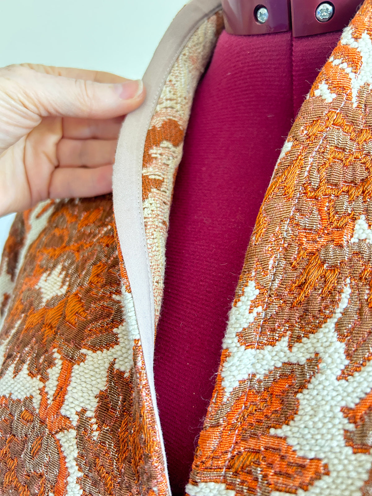 Vivianne Jacket with Upcycled Vintage Coverlet & Throw Blanket 2X/3X #CVJT23X1