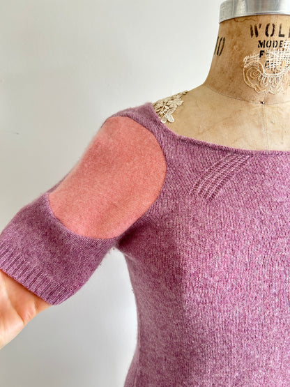 Abstract Art Patched Upcycled Cashmere Sweater XS/S #ART18