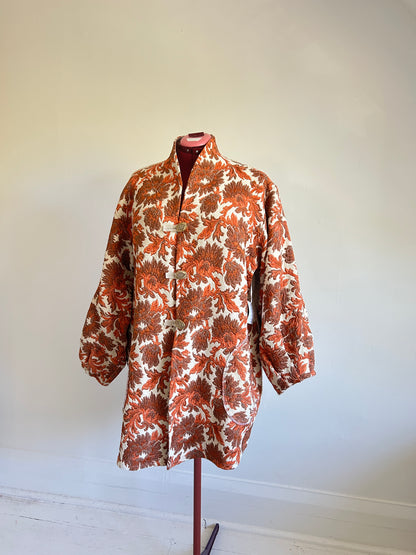 Vivianne Jacket with Upcycled Vintage Coverlet & Throw Blanket 2X/3X #CVJT23X1