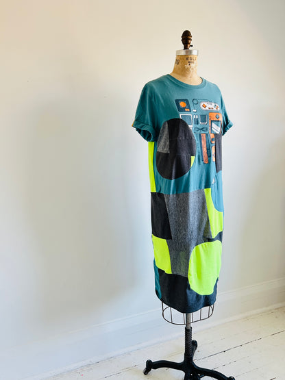 Vintage & Upcycled Tshirt Dress Size S/M #TDRESS5