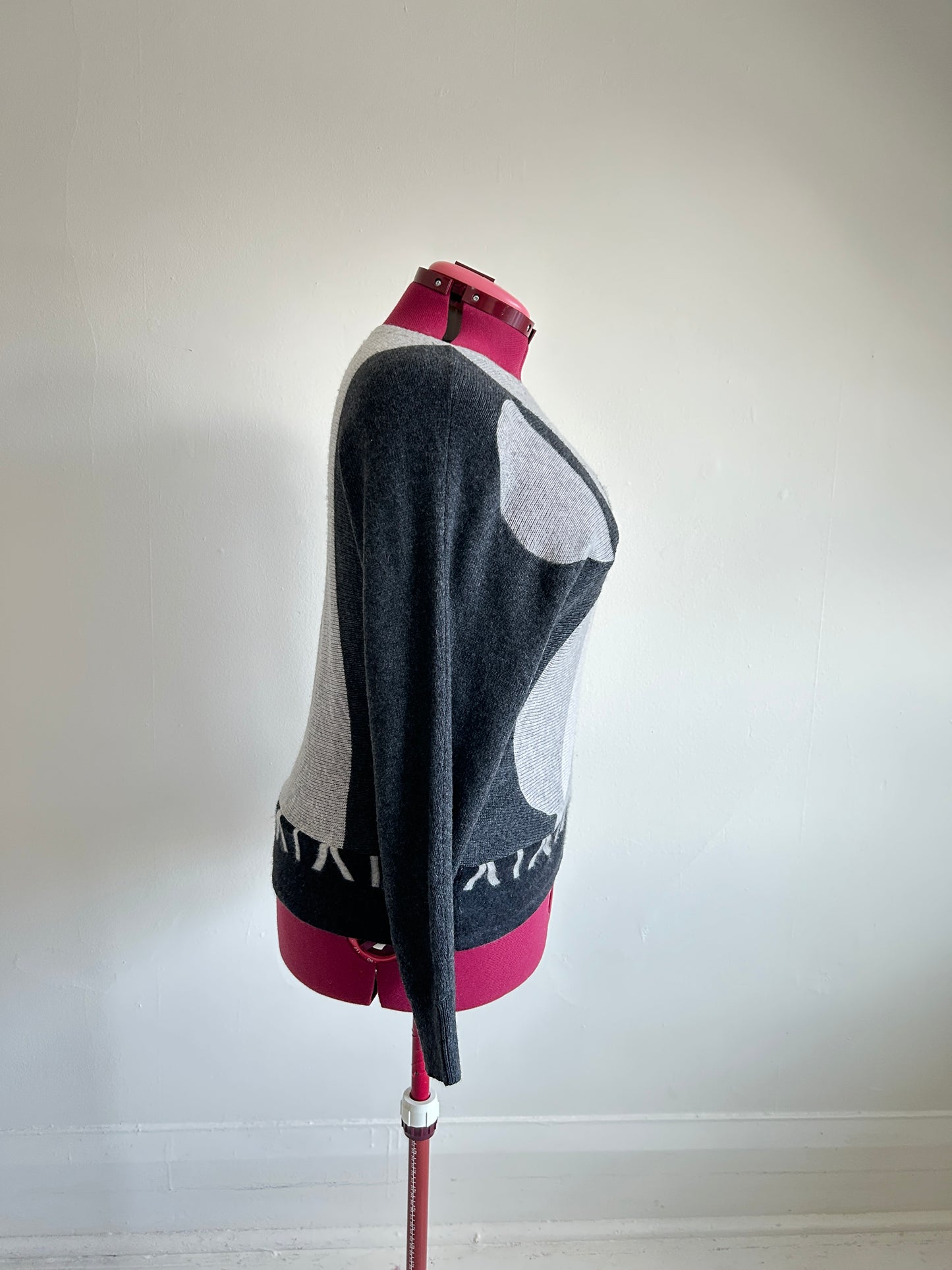 Abstract Art Patched Upcycled Cashmere Sweater 2X/3X #CAS23X24