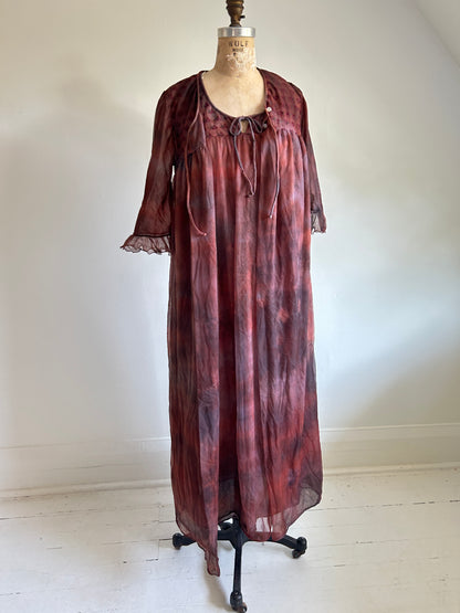 Vintage Hand Dyed Romantic 2 Piece Set Size S #VIN15