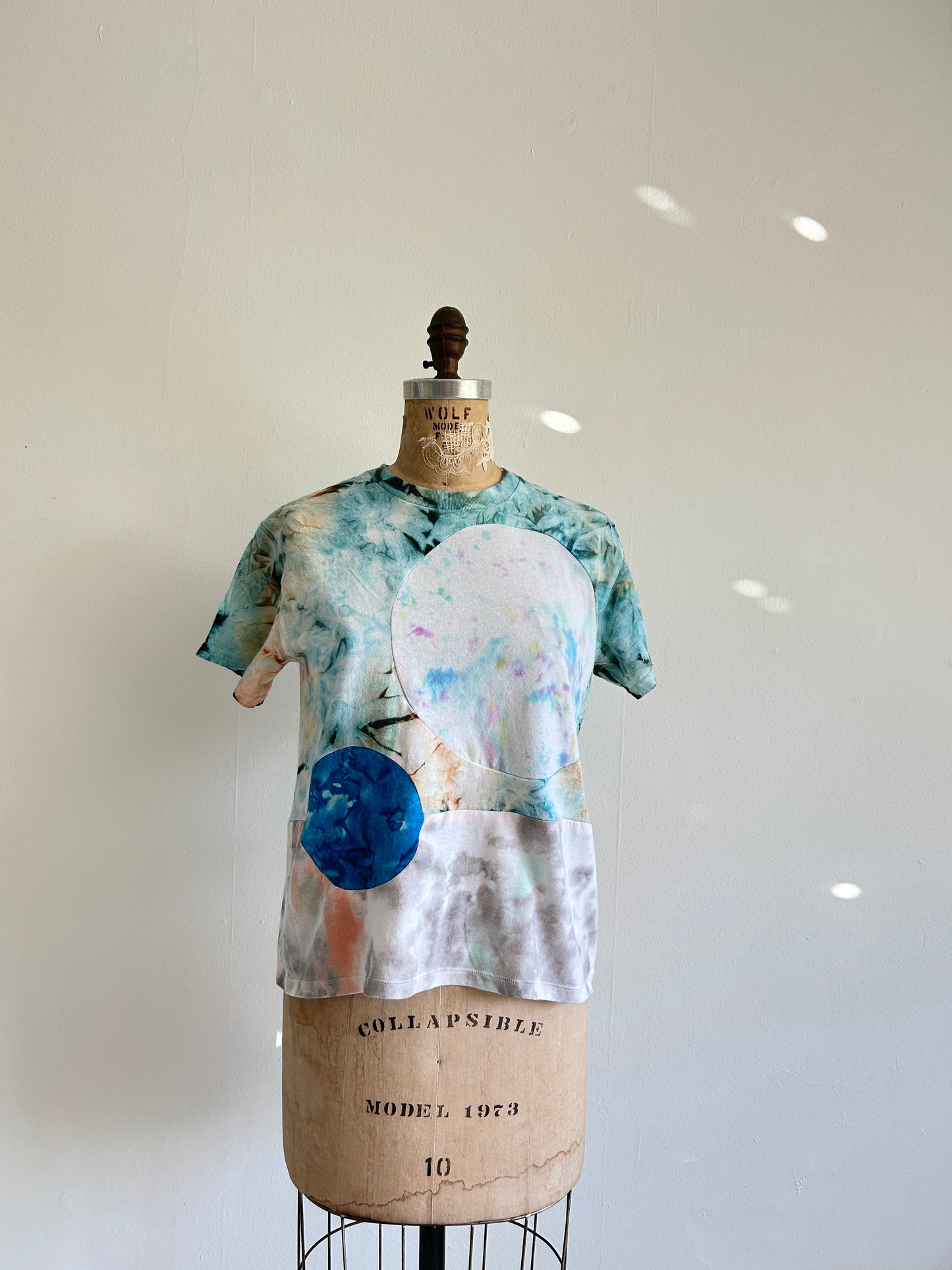 Reworked Preloved Tie Dyed Tshirt - Circle Series Size XS/S #TSHIRT4