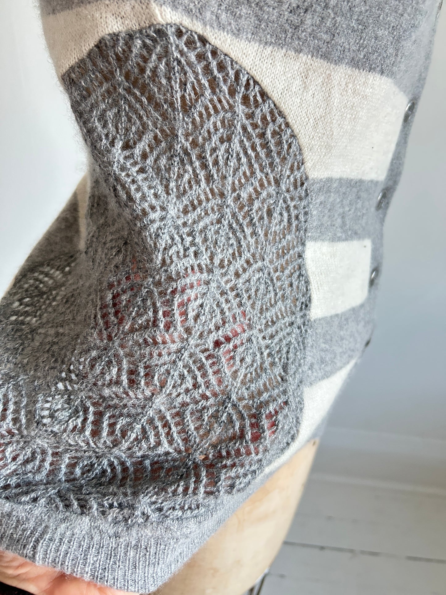 Abstract Art Patched Upcycled Cashmere Vest Size XS/S #CAVXXS22