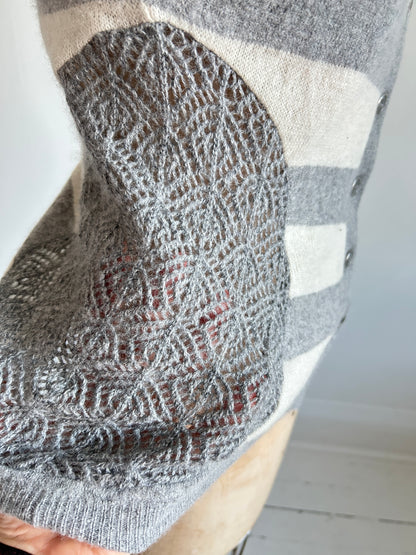 Abstract Art Patched Upcycled Cashmere Vest Size XS/S #CAVXXS22