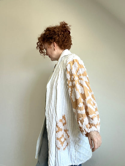Vivianne Jacket with Upcycled Vintage Chenille Size XL/2X #CVJCHX2X20